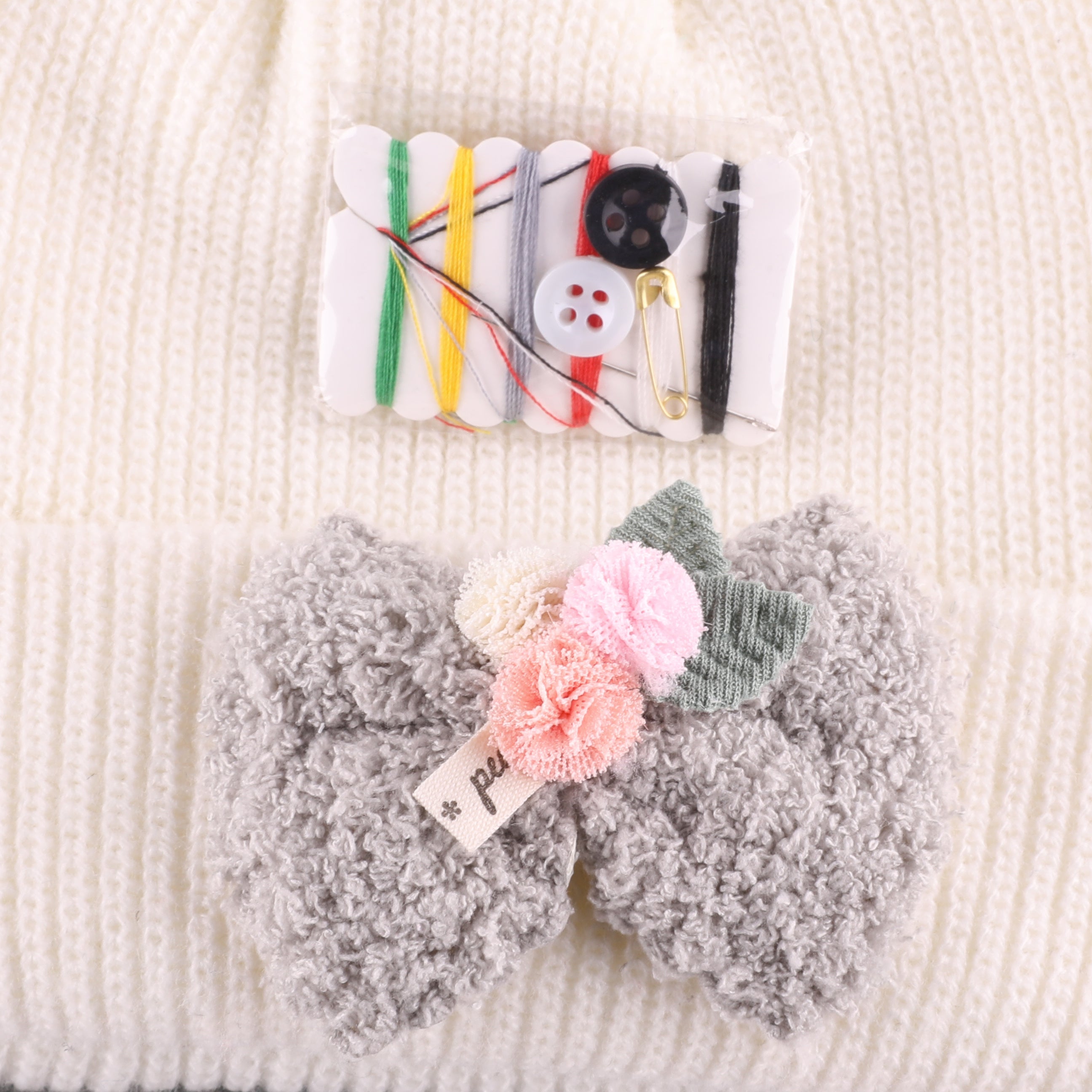 2pcs Plush Bow Hair Accessories Patches For Girls Clothing Coat DIY Sewing