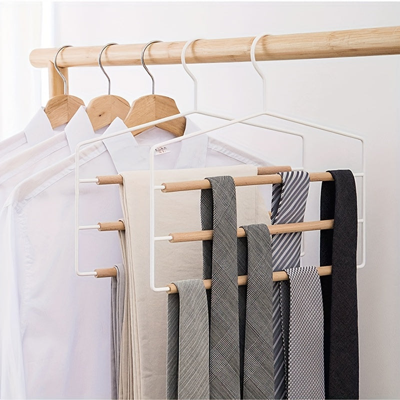 Multilayer Magic Closet Storage Organizer Wood Hanger For Clothing Pants