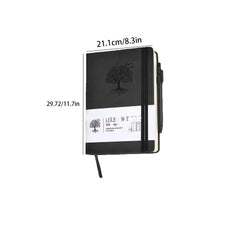 365-Page Journal Notebook Leather Hardcover for Daily Work and Writing