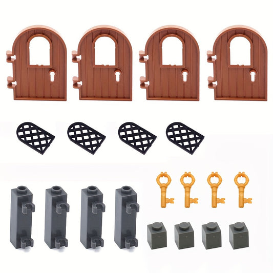 20pcs Building Bricks Kit Window Doors Set Accessories