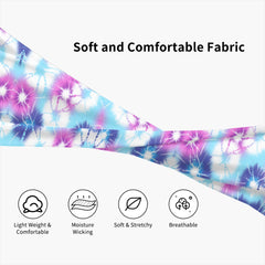 Tie Dye Headband Pink Sparkling Patterns Sports Casual Wear