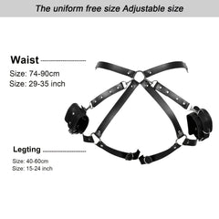 Punk Waist Harness Belt Leather Lingerie Leg Body Garter Gothic