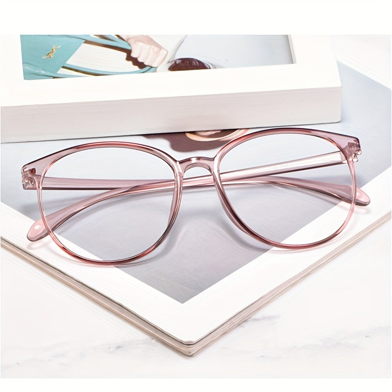 Round Anti-Fatigue Reading Glasses Light Blocking Computer Presbyopic