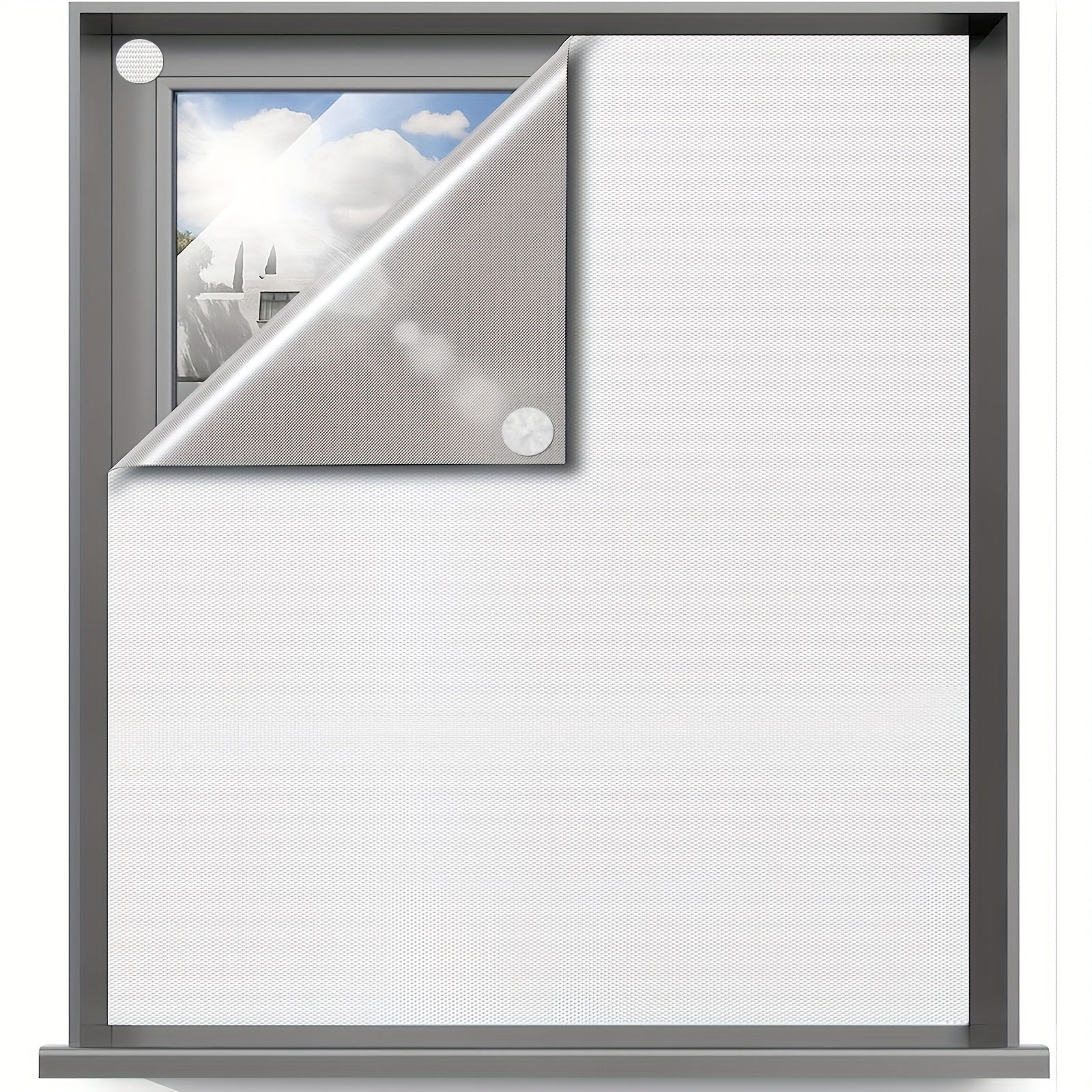 1pc Blackout Curtain Room Darkening Light Blocking Portable Window Shade