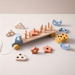 Silicone Stacks With Wooden Trailer & Combination Truck Shape