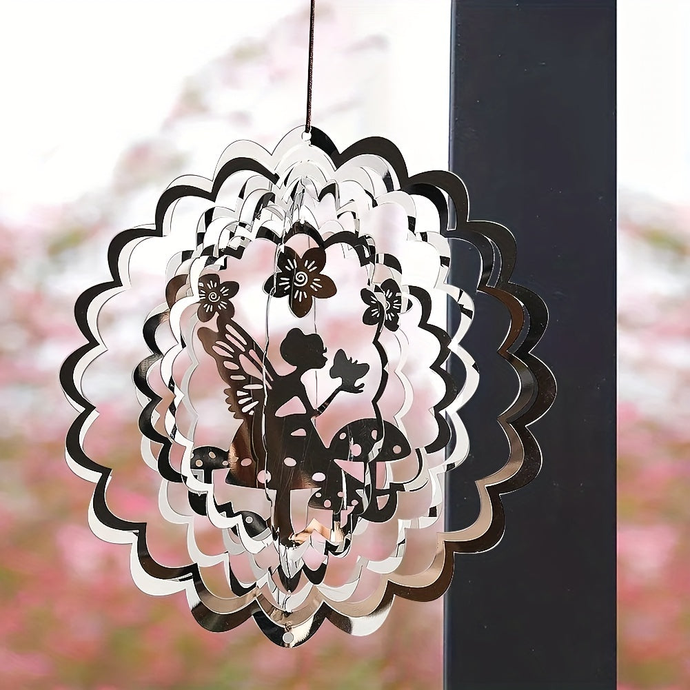 14 Wind Spinner Catcher 3D Rotating Stainless Steel Mirrored Patio Decor