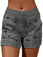 Women's Plus Star Print Drawstring Leggings