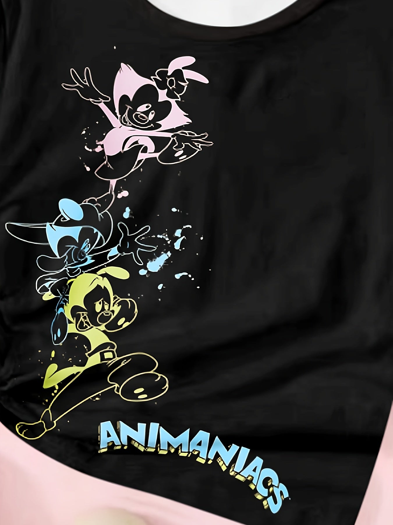 Girls Cartoon Graphic Short Sleeve T-shirt - Summer Gift