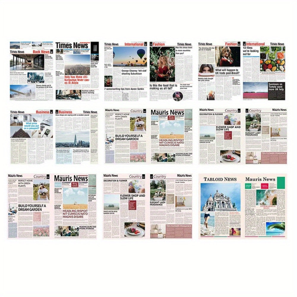 Colorful Mini Food Toy Newspaper DIY Accessories