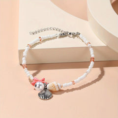 Starfish Conch Beach Anklet Beaded Ankle Bracelet