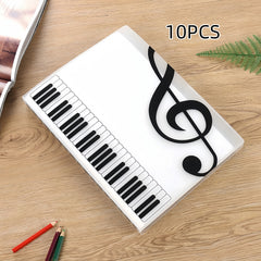 10pcs A4 Transparent Music Notation Book Clip, Five line Notation Piano Clip