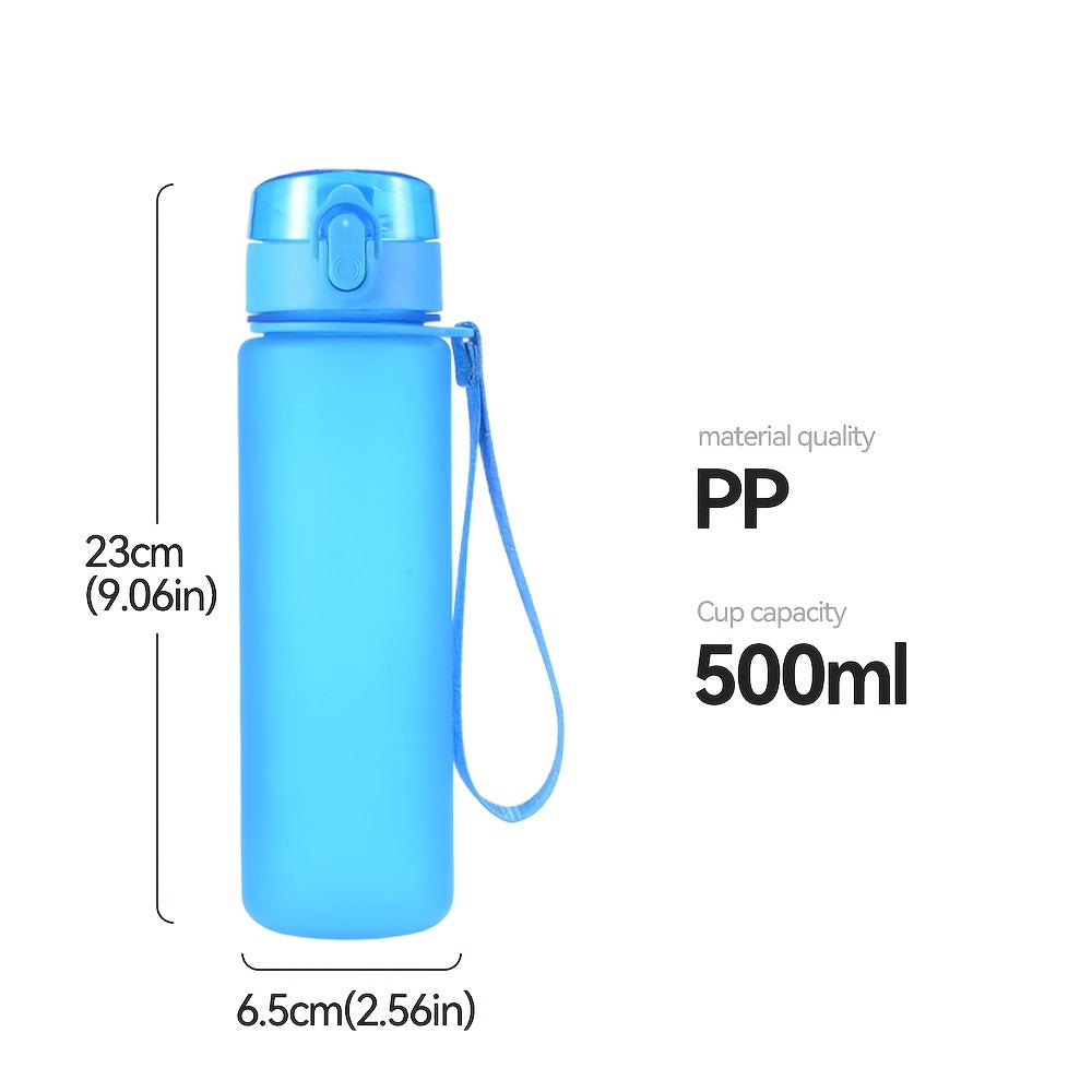 17oz 500ml Frosted Sports Water Bottle Leak Proof BPA Free Reusable