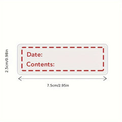 2pcs Removable Freezer Labels 1 X 3 Inch Food Storage Stickers