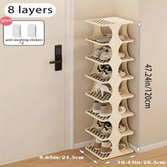 1pc Stackable Shoe Rack Small Space Organizer