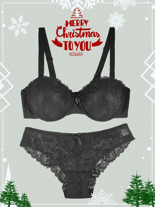  Sexy Lace Push Up Bra & Panty Set
