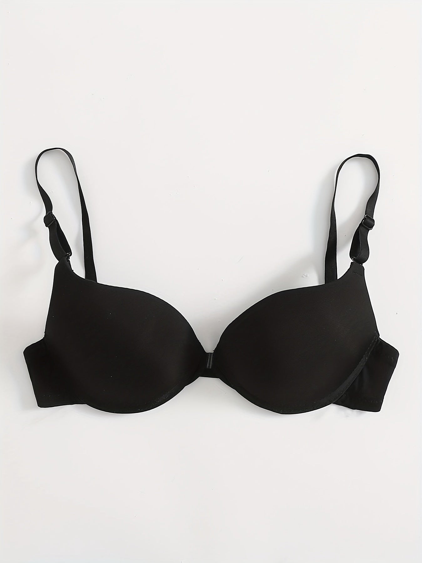 3 Sets Front Buckle Push Up Bras Comfy & Breathable T Shirt Bra Women's Lingerie