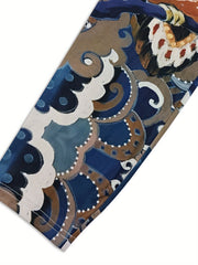  Tribal & Owl Print Elastic High Rise Skinny Pants