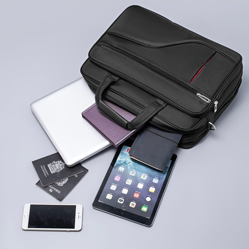 18 Cm Laptop Bag Expandable Briefcase Computer Bag Men Women