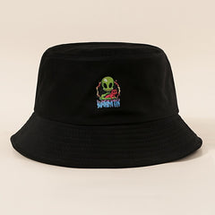 Alien Print Cotton Bucket Hat Man Unisex Visor Sun Hats