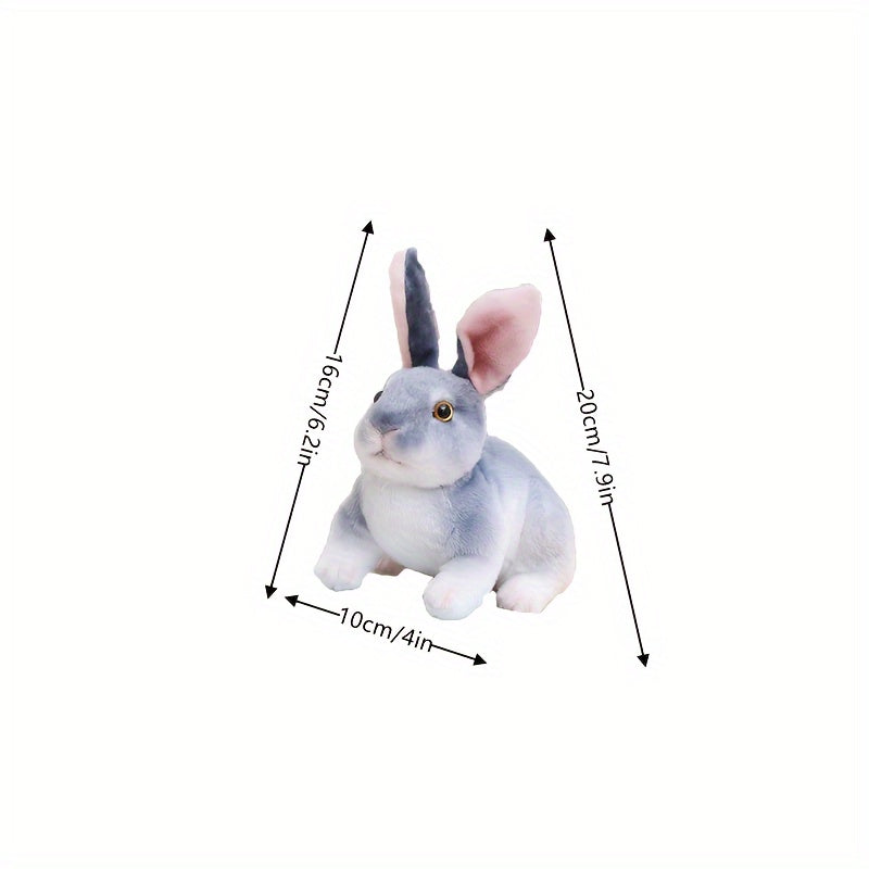 2 Pack Squatting Rabbit Plush Toys 7 9 Polyester Stuffed Animals Assorted Colors