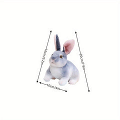 2 Pack Squatting Rabbit Plush Toys 7 9 Polyester Stuffed Animals Assorted Colors