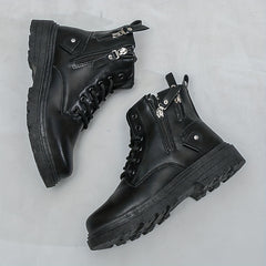Women's Non-slip Zipper Snow Boots - Warm Thick Bottom Sneakers