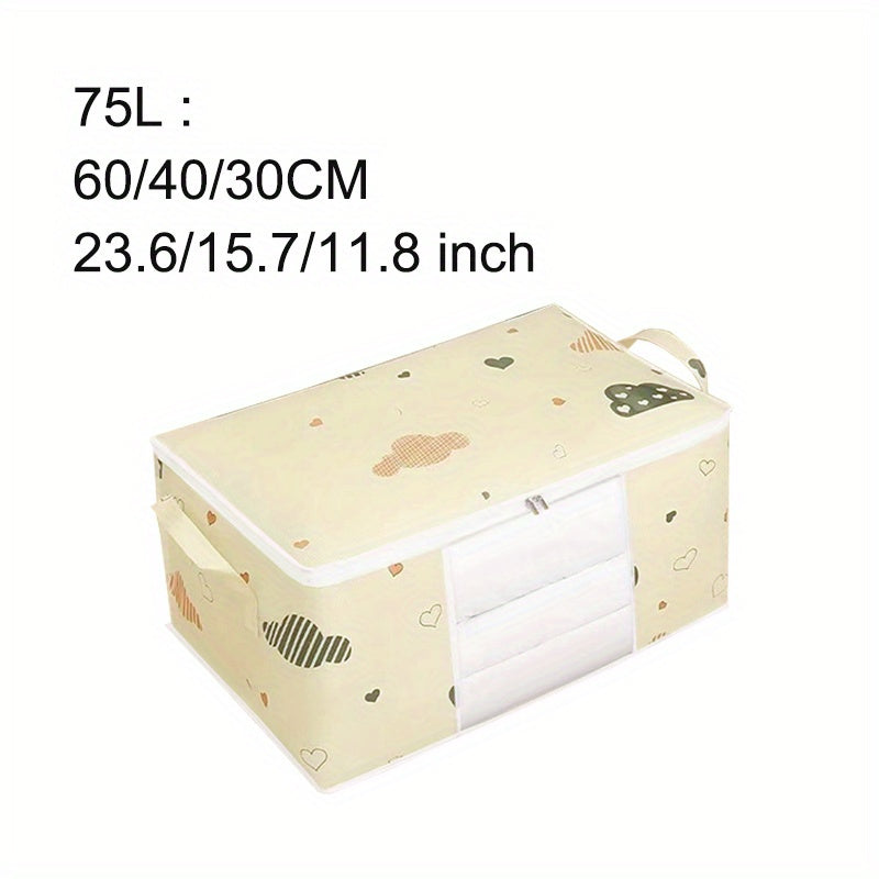 Large Capacity Clothes Storage Bag with Reinforced Handle and Sturdy Zipper