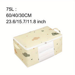 Large Capacity Clothes Storage Bag with Reinforced Handle and Sturdy Zipper