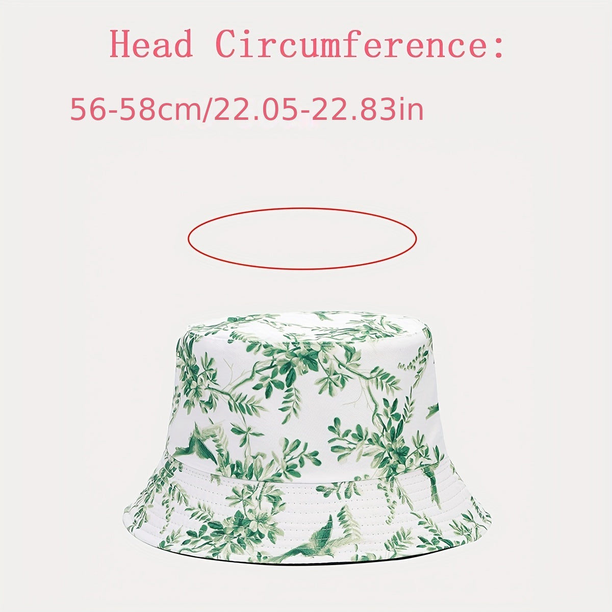 Retro Print Pattern Double-sided Bucket Hat Unisex Spring Summer Sun Protection