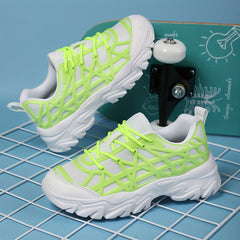 Women's Mesh Chunky Sneakers Lace Up Low Top Sport Shoes