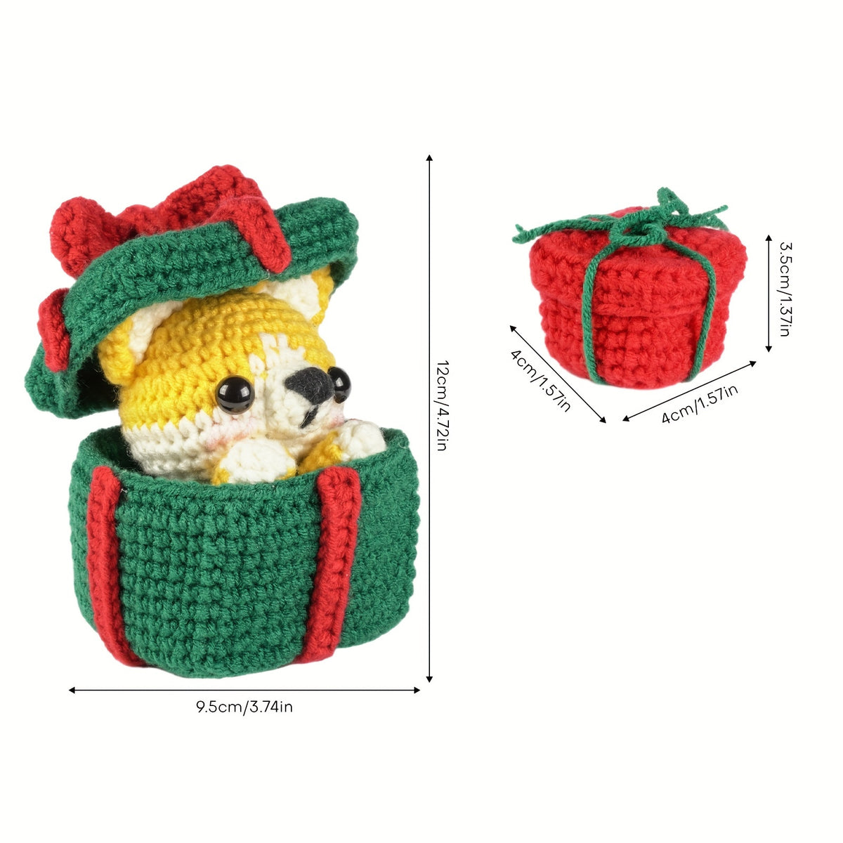 DIY Crochet Doll Set Christmas Puppy Materials Adorable Dolls