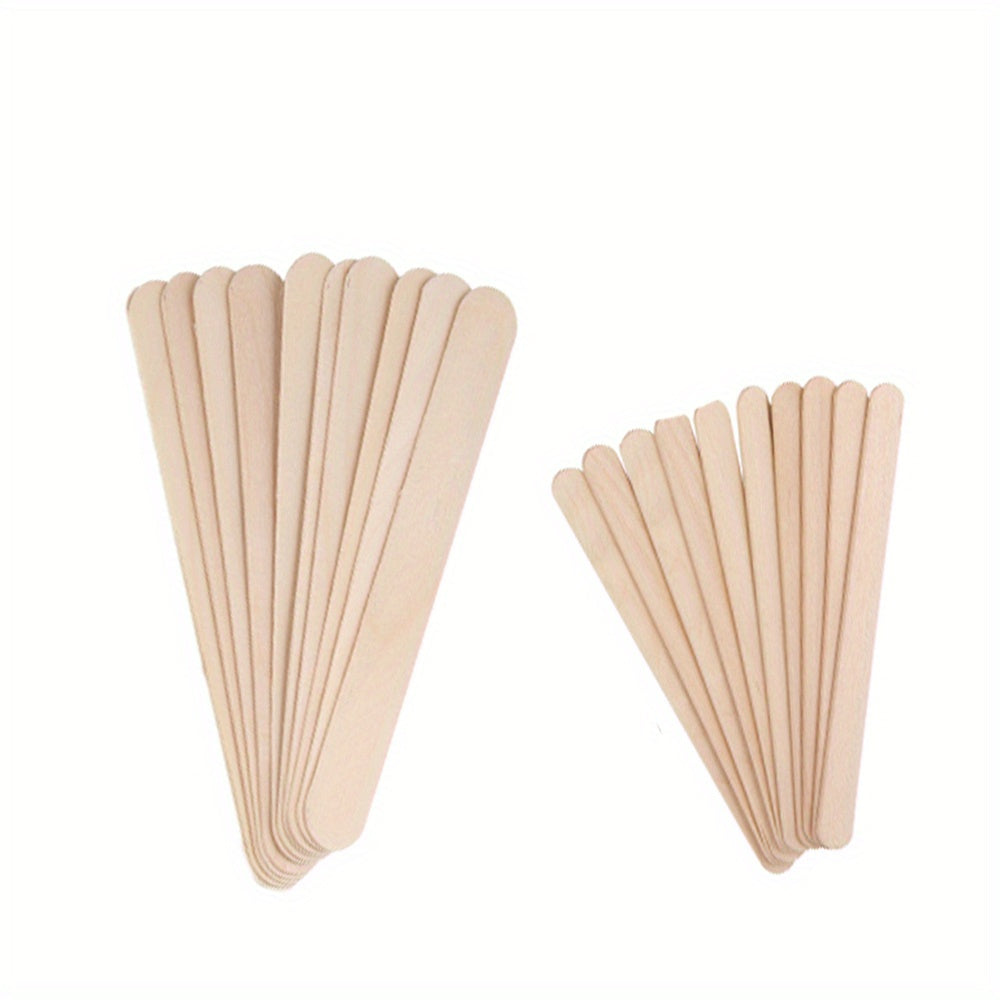 100pcs Wooden Waxing Sticks Body Hair Removal Applicator Spatulas