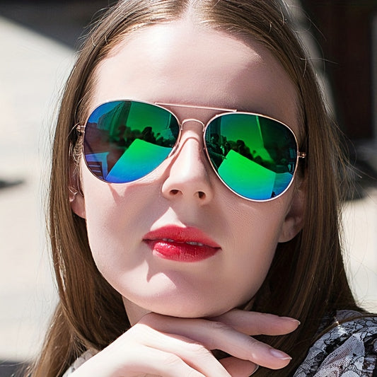 Top Bar Aviator Sunglasses Metal Frame UV400