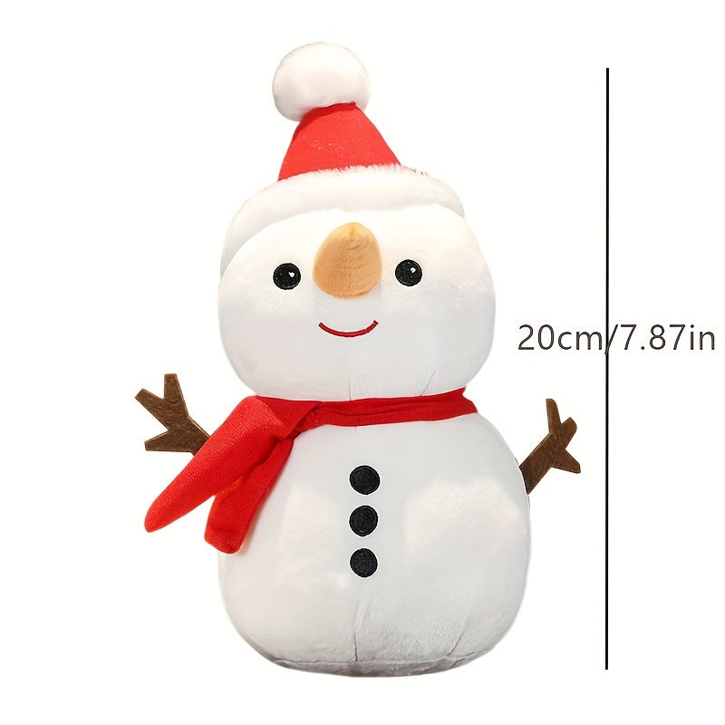 Christmas Santa Elk Snowman Plush Toys Stuffed Doll For Girls