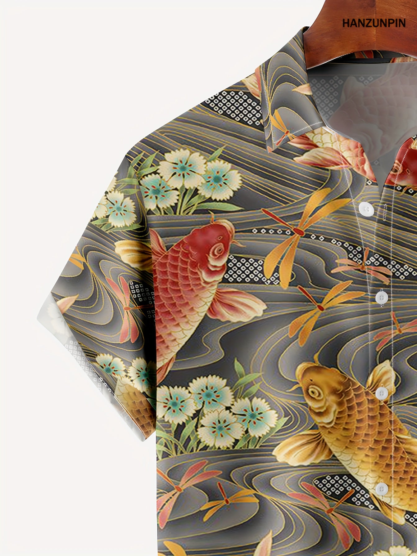 Goldfish Pattern Men's Short Sleeve Shirt