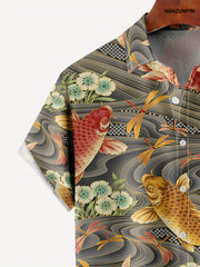 Goldfish Pattern Men's Short Sleeve Shirt