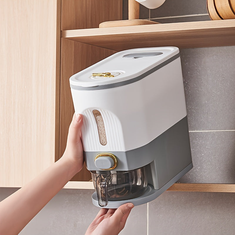 Large Capacity Rice Bucket with Measuring Cup