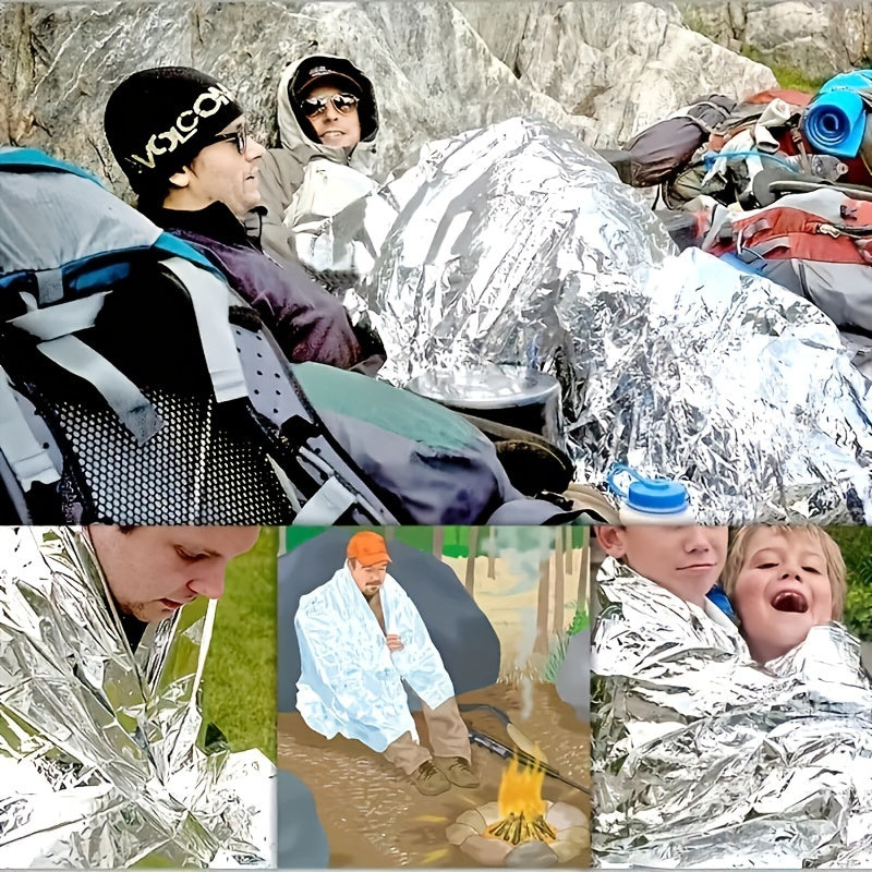 3pcs Windproof Waterproof Thermal Blanket for First Aid and Outdoor Camping