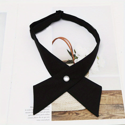 Adjustable Cross Bow Ties Solid Shirt Tie For Men & Women