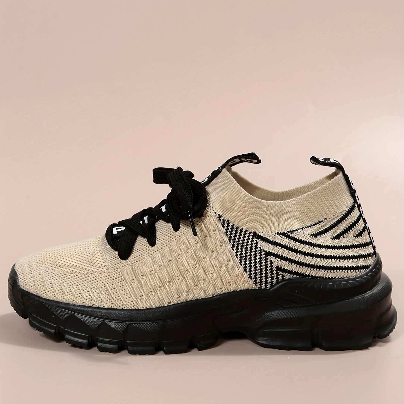 Women's Colorblock Mesh Sneakers Lace Up Low Round Toe Casual Shoes