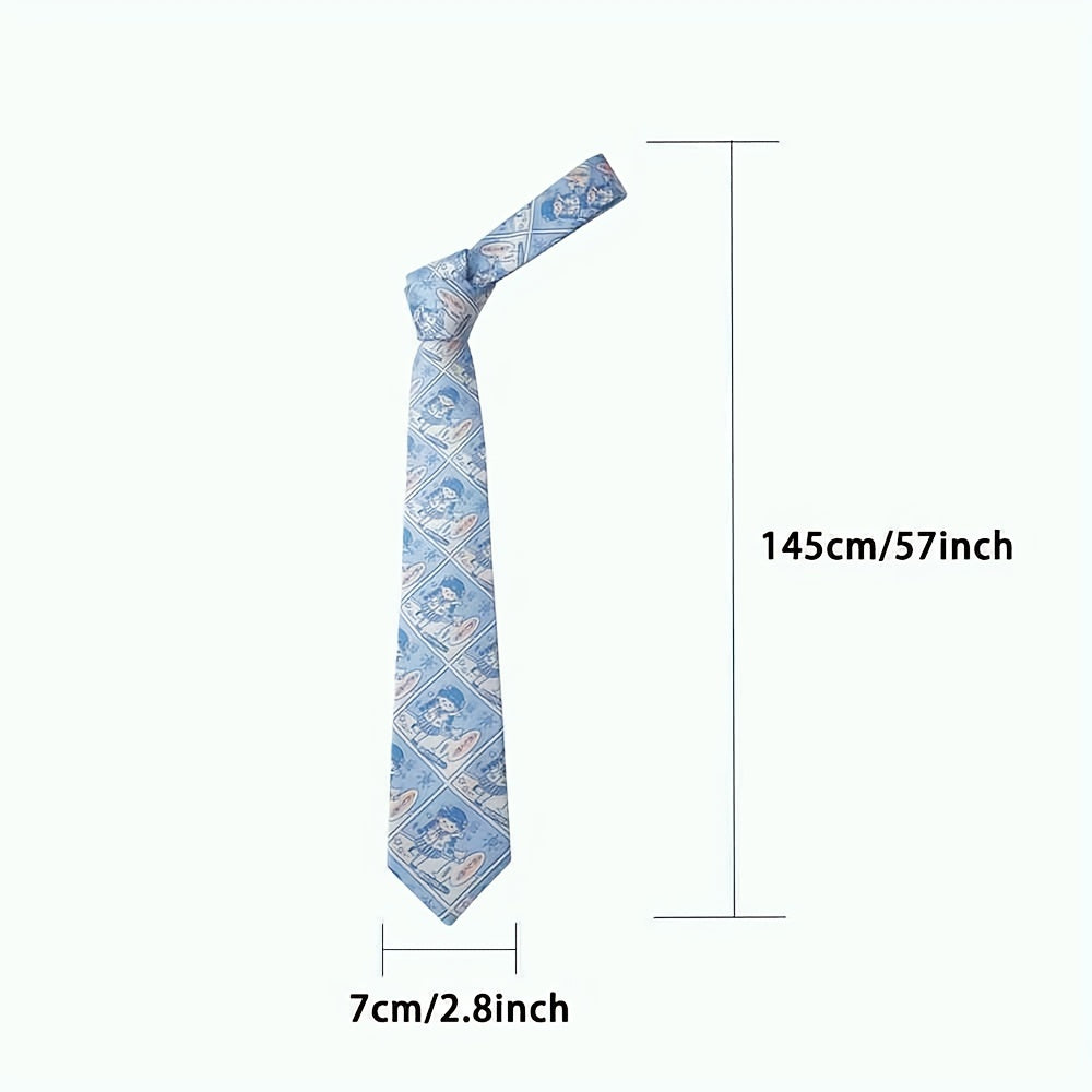 1200 Needles Knitted Japanese Cartoon Characters Tie
