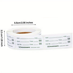 Food Storage Labels - 125pcs, 300pcs, 500pcs, 2.54 x 5.08 cm, 2.54 x 7.62 cm