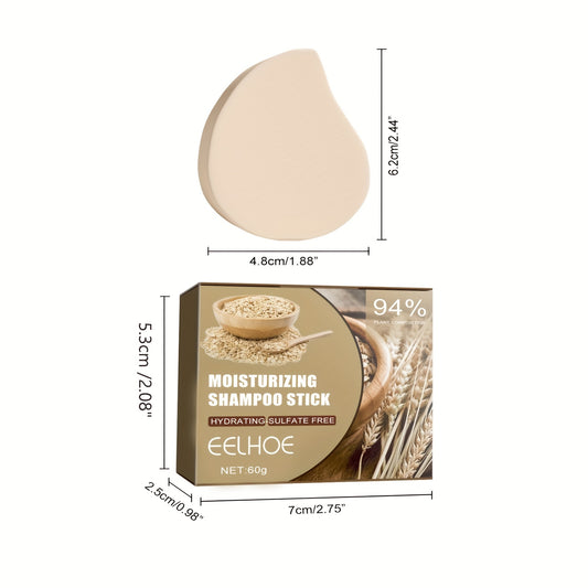 60g Oat & Rice Shampoo Soap for Strong, Thick, Revitalized Hair