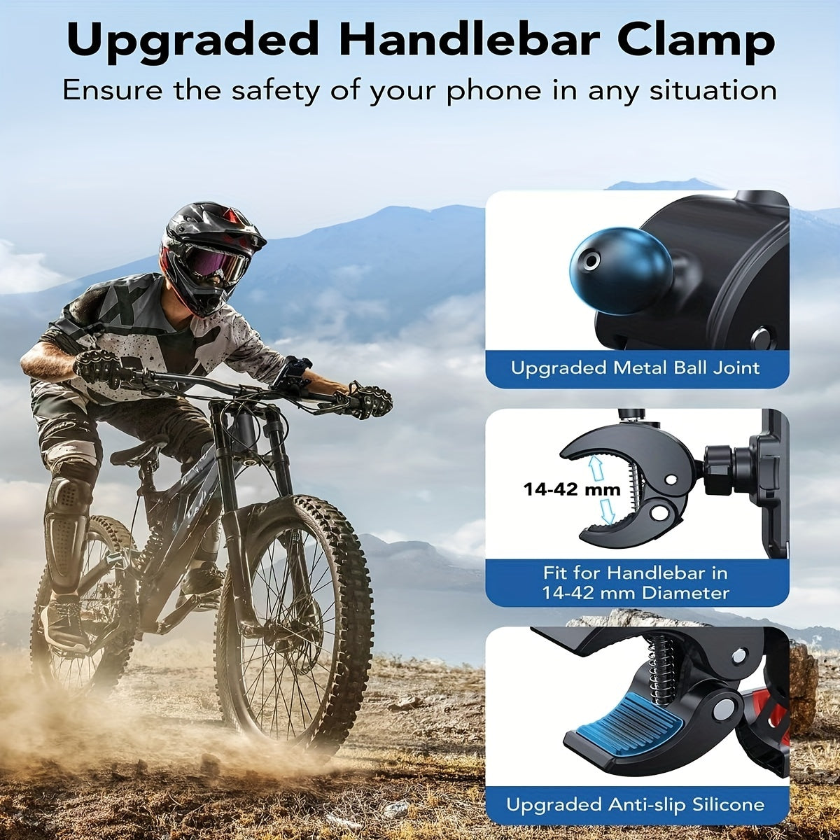 Secure Phone On Motorcycle Universal Mount Holder