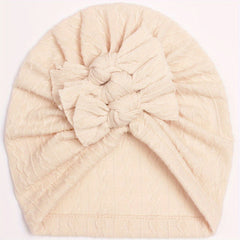 Jacquard Kelp Knot Baby Hat Elastic Headscarf Hat