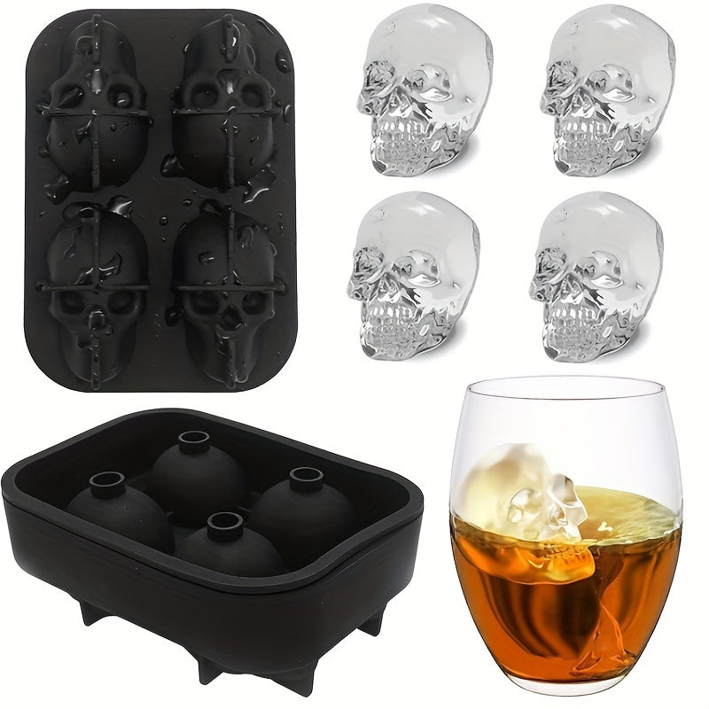 Skull Ice Ball Mold Silicone Flexible Ice Cube Trays