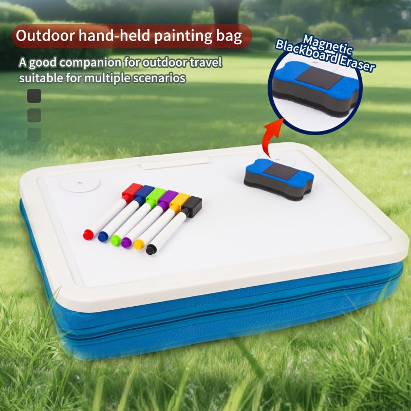 Magnetic Drawing Board with Storage - Reusable Art Pad & Coloring Book