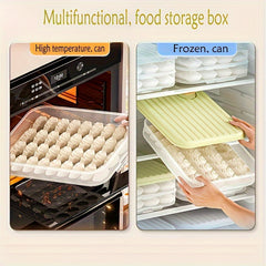 Refrigerator Storage Box for Fresh Dumplings, Wontons, Wraps
