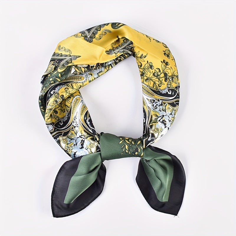 Vintage Paisley Print Bandana Classic Square Scarf Woman Neckerchief