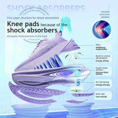 Women's Cushioned Athletic Running Shoes Lightweight Non slip Lace up